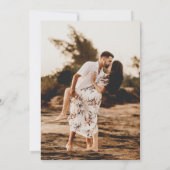 Sunset Beach Wedding Foto Save the Date (Rückseite)