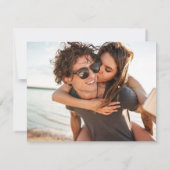 Sunset Beach Wedding Foto Save the Date Ankündigung (Rückseite)