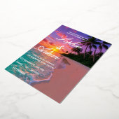 Sunset Beach Wedding Invitation Folieneinladung (Gedreht)