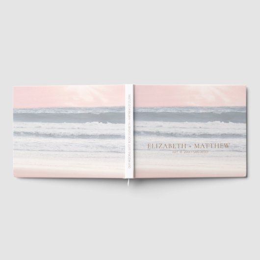 Sunset Beach Wedding | Oceanside Wedding Gästebuch (Voll)