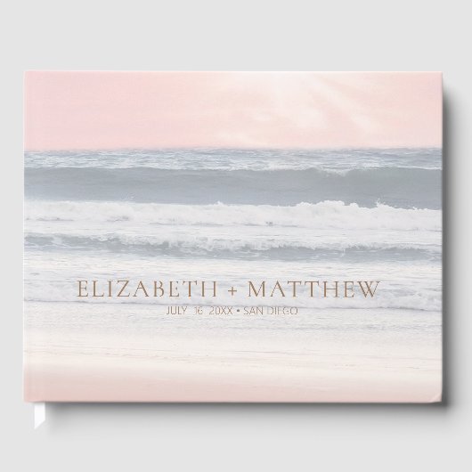 Sunset Beach Wedding | Oceanside Wedding Gästebuch (Vorderseite)