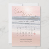 Sunset Beach Wedding Save The Date (Vorderseite)