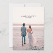 Sunset Beach Wedding Save The Date (Rückseite)