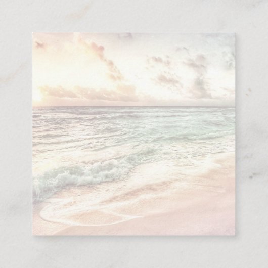 Sunset Beach Wedding Scan Code RSVP Begleitkarte (Rückseite)