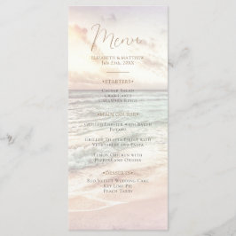 Sunset Beach Wedding | Seaside Beach Wedding Menükarte