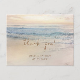 Sunset Beach Wedding Thank you Postcard Postkarte