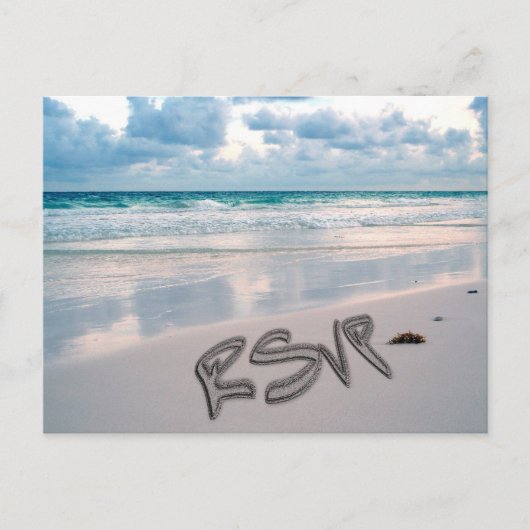 Sunset Beach Wedding UAWG Einladungspostkarte (Vorderseite)