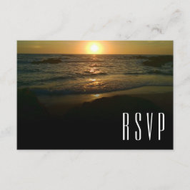 Sunset Beach Wedding UAWG RSVP Karte