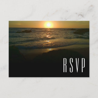 Sunset Beach Wedding UAWG RSVP Karte