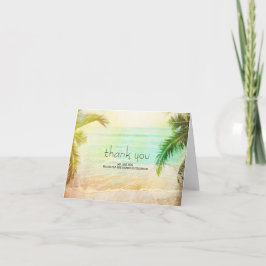 Sunset Beach Wedding Vielen Dank Dankeskarte