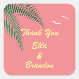 Sunset Beach Wedding Vielen Dank, Ihr Sticker