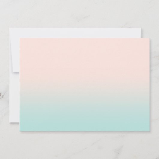 Sunset Beach Wedge, Plumeria Save the Date (Rückseite)