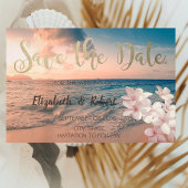 Sunset Beach Wedge, Plumeria Save the Date