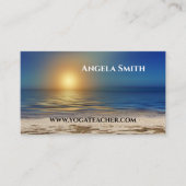 Sunset Beach Yoga Teacher Business Card Visitenkarte (Vorderseite)