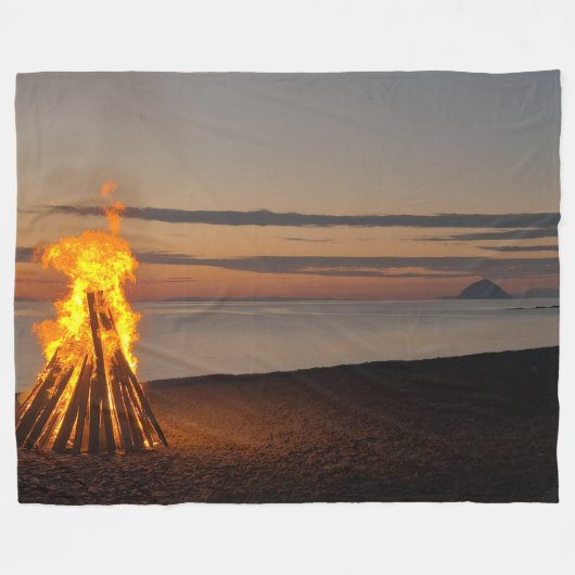 Sunset Beacon Fleecedecke (Vorderseite (Horizontal))