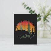 Sunset Bear Nature Forest Animal Postkarte (Stehend Vorderseite)
