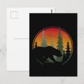 Sunset Bear Nature Forest Animal Postkarte (Vorne/Hinten)