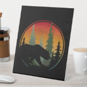 Sunset Bear Nature Forest Animal Sockelschild (In Situ)