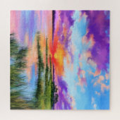 Sunset Beautiful Landschaft Jigsaw Puzzle (Horizontal)