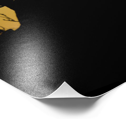 Sunset Behind Quiver Tree Forest Foto Print (Ecke)