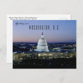 Sunset bei United Staaten Hauptstadt Washington D. Postkarte (Vorne/Hinten)