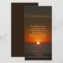 Sunset Beileid Vielen Dank Foto Card Dankeskarte