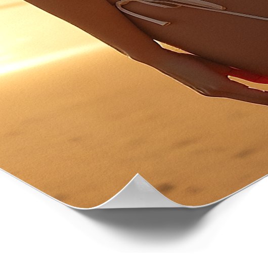 Sunset Bikini Babe Poster (Ecke)