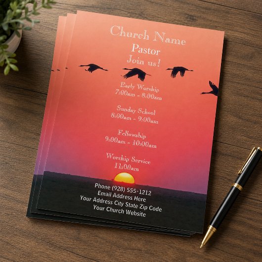 Sunset Birds Church Flyer, Mitglied der US Service Flyer