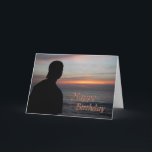 Sunset Birthday Card for Reunited Father or Son Karte<br><div class="desc">Birthday card for either a biological father to give to the son with whom he has been reunited, or from a to his biological father. Glück bis Celebrate, Neubeginn! I do not charge extra to customize the inside verse of any card. Feel free to contact me with customization. I am...</div>
