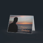 Sunset Birthday Card for Reunited Father or Son Karte<br><div class="desc">Birthday card for either a biological father to give to the son with whom he has been reunited, or from a to his biological father. Glück bis Celebrate, Neubeginn! I do not charge extra to customize the inside verse of any card. Feel free to contact me with customization. I am...</div>