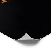 Sunset Bison Silhouette Poster (Ecke)