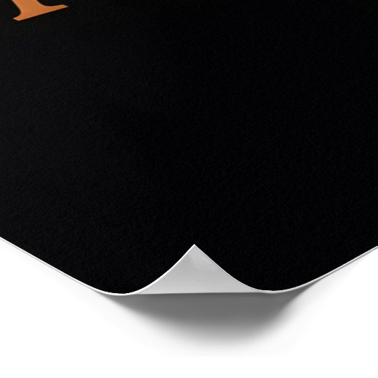 Sunset Bison Silhouette Poster (Ecke)