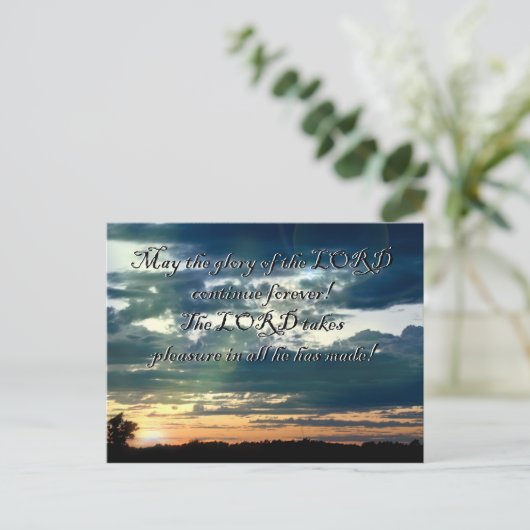 Sunset Biverse Postkarte (Stehend Vorderseite)