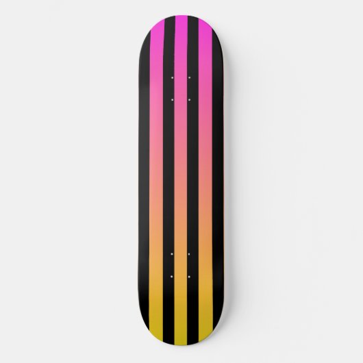 Sunset & Black Stripe Skateboard Deck (Vorderseite)