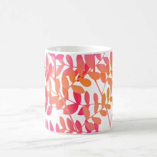 Sunset-Blätter Kaffeetasse (Mittel)