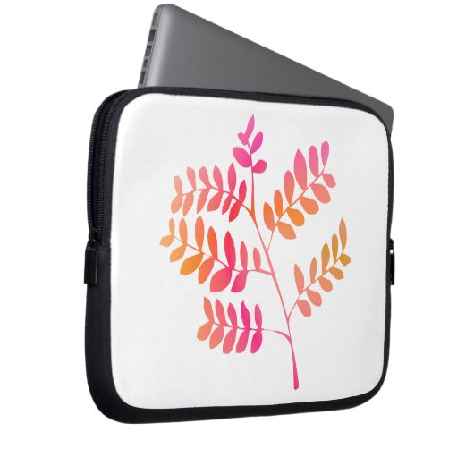 Sunset-Blätter Laptopschutzhülle (Vorne Rechts)