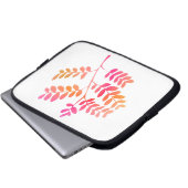 Sunset-Blätter Laptopschutzhülle (Vorne Knopf)