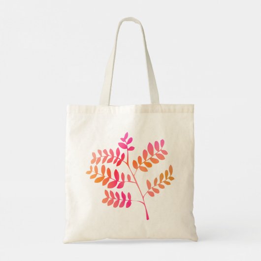 Sunset-Blätter Tragetasche (Rückseite)