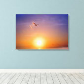 Sunset Bliss 3 Panel Leinwanddruck (Insitu (Holzboden))