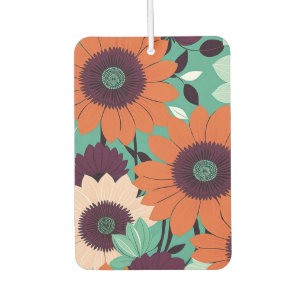 Sunset Bloom - Bold Vector Art / Retro Pop Floral Autolufterfrischer