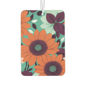 Sunset Bloom - Bold Vector Art / Retro Pop Floral Autolufterfrischer (Rückseite)