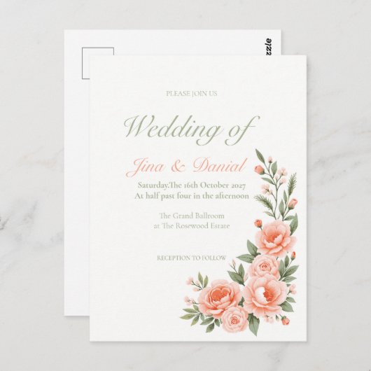 Sunset Bloom Postkarte (Vorne/Hinten)