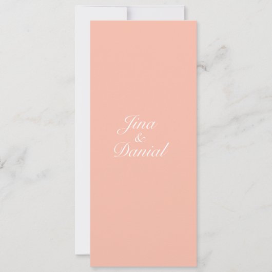 Sunset Bloom - Soft Orange Einladung (Rückseite)