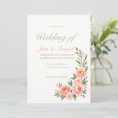 Sunset Bloom - Soft Orange Einladung (Stehend Vorderseite)