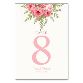 Sunset Bloom Tischnummer