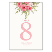 Sunset Bloom Tischnummer (Vorderseite)