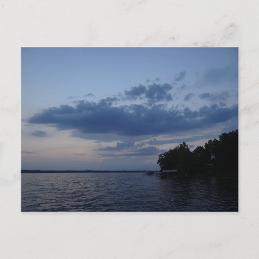 Sunset Blue Sky Über Cayuga Lake NY Postkarte (Vorderseite)