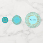 Sunset Blue und Gold Konfetti (Vorderseiten)