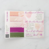 Sunset blush Bow Bright rose Bouquet  Karte (Innenseite)