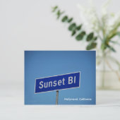 Sunset Blvd, Hollywood, Kalifornien Postkarte (Stehend Vorderseite)